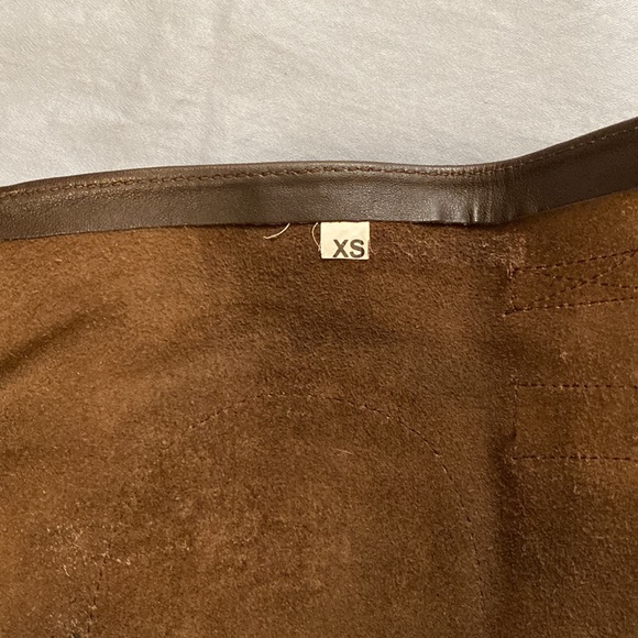 Equestrian suede brown half chaps - Picture 6 of 6